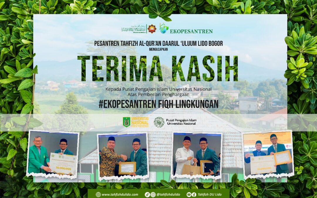 Meraih Penghargaan Ekopesantren Program Fiqh Lingkungan Dari PPI Universitas Nasional